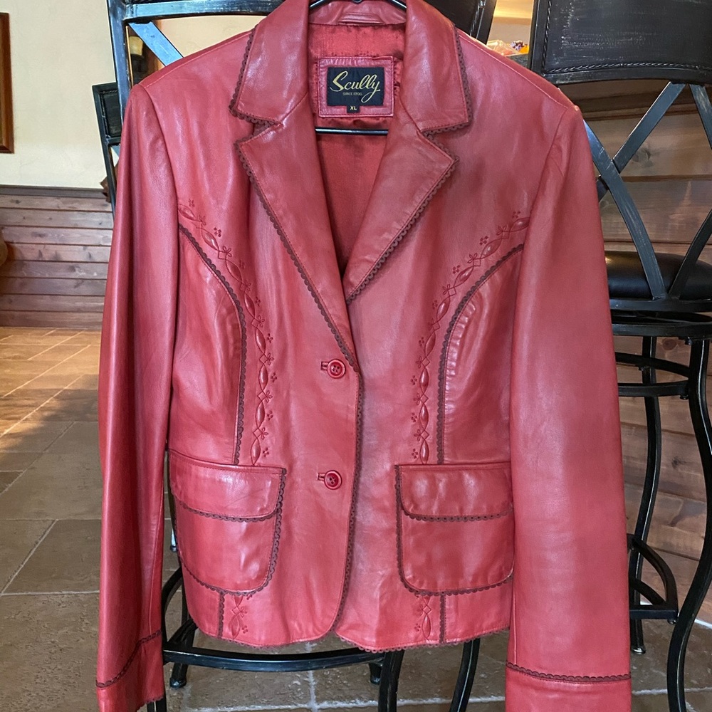 Scully Red Leather Jacket